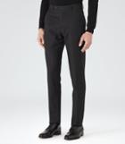 Reiss Murphy - Tonal Check Trousers In Black, Mens, Size 30