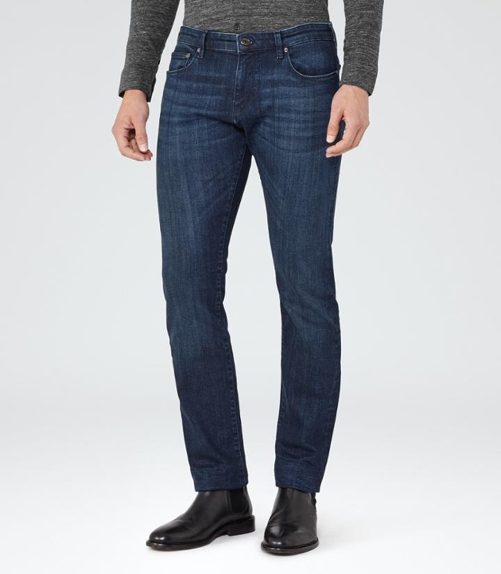 Reiss Stuge - Mens Slim-fit Jeans In Blue, Size 30