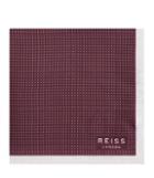 Reiss Nou - Mens Silk Dotted Pocket Square In Red