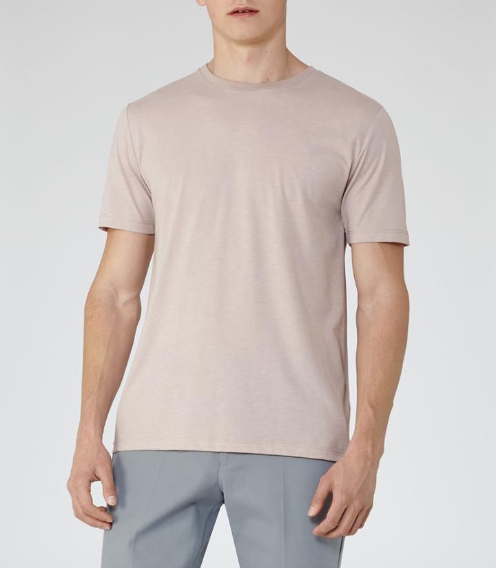 Reiss Bless Marl - Mens Crew Neck T-shirt In Red, Size Xxl