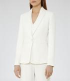 Reiss Myla Jacket - Womens Single-breasted Blazer In White, Size 4