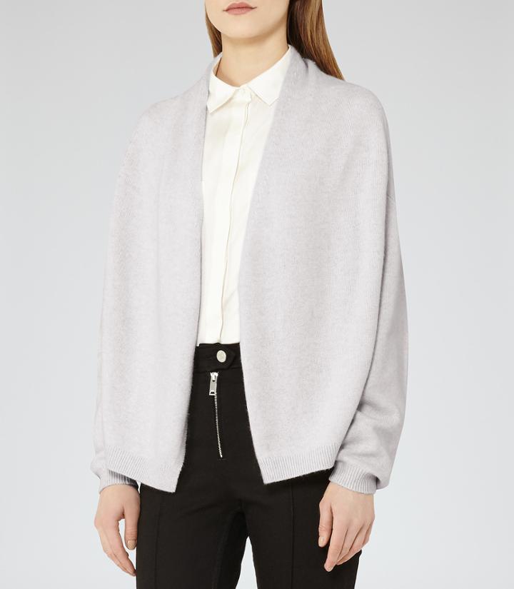 Reiss Oscar - Womens Open-front Cardigan In Grey, Size Xs
