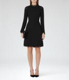 Reiss Ludervine - Womens Lace-detail Dress In Black, Size 6