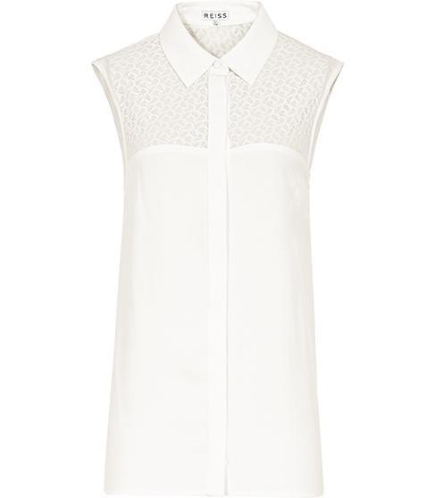 Reiss Simi Lace Yoke Top