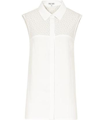 Reiss Simi Lace Yoke Top