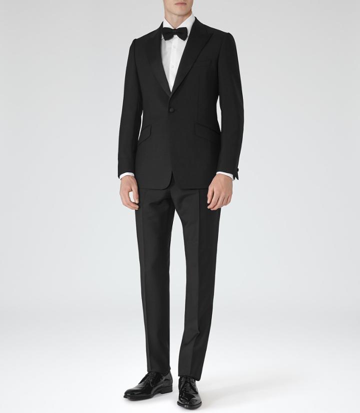 Reiss Mayfair - Peak Lapel Tuxedo In Black, Mens, Size 40