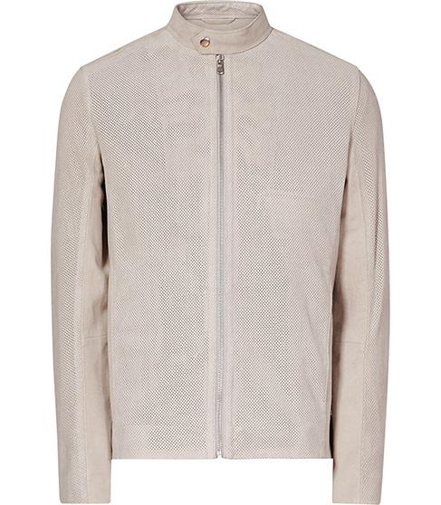 Reiss Cristo Suede Bomber Jacket