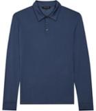 Reiss Elmore - Mens Mercerised Cotton Polo In Blue, Size S