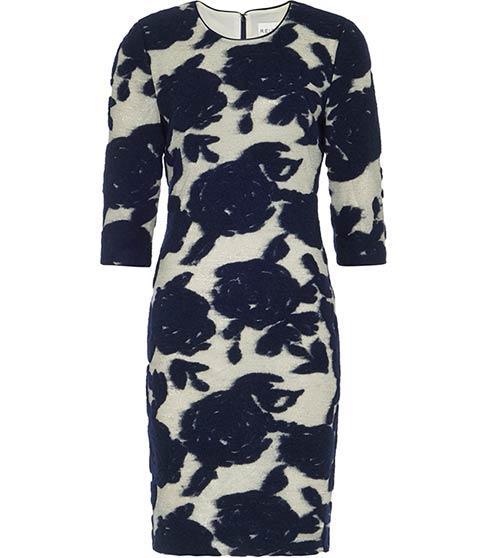 Reiss Leila Fitted Floral Print Dress