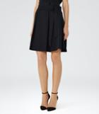 Reiss Beck - Womens Belted Skirt In Blue, Size 6