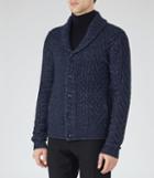 Reiss Cloud - Mens Shawl Collar Cardigan In Blue, Size Xs