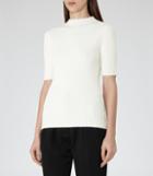 Reiss Evangelina - Womens High-neck Knitted Top In White, Size S