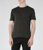 Reiss Wallace - Mens Jacquard Weave T-shirt In Brown, Size S