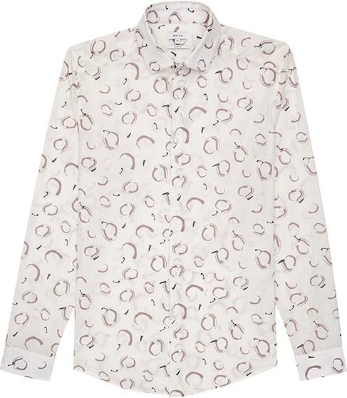 Reiss Halston Abstract Print Shirt
