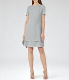 Reiss Cindy - Womens Layered Shift Dress In Blue, Size 6