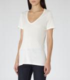 Reiss Kyara - Womens V-neck T-shirt In White, Size L