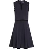 Reiss Braida - Womens Frill-detail Dress In Blue, Size 4