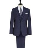 Reiss Venice - Mens Classic Fit 3-piece Suit In Blue, Size 36