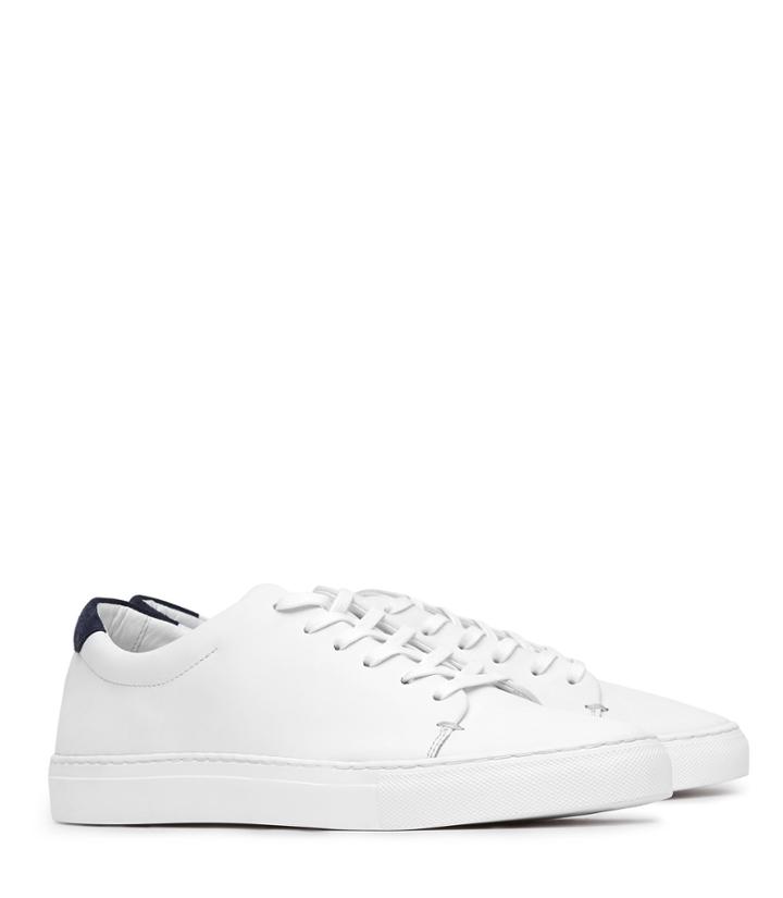 Reiss Darma Leather - Mens Leather Sneakers In White, Size 8