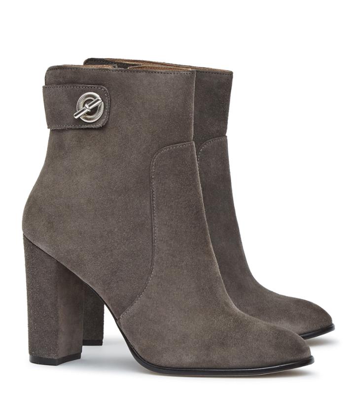 Reiss Hepworth Suede - Womens Suede Ankle Boots In Grey, Size 4