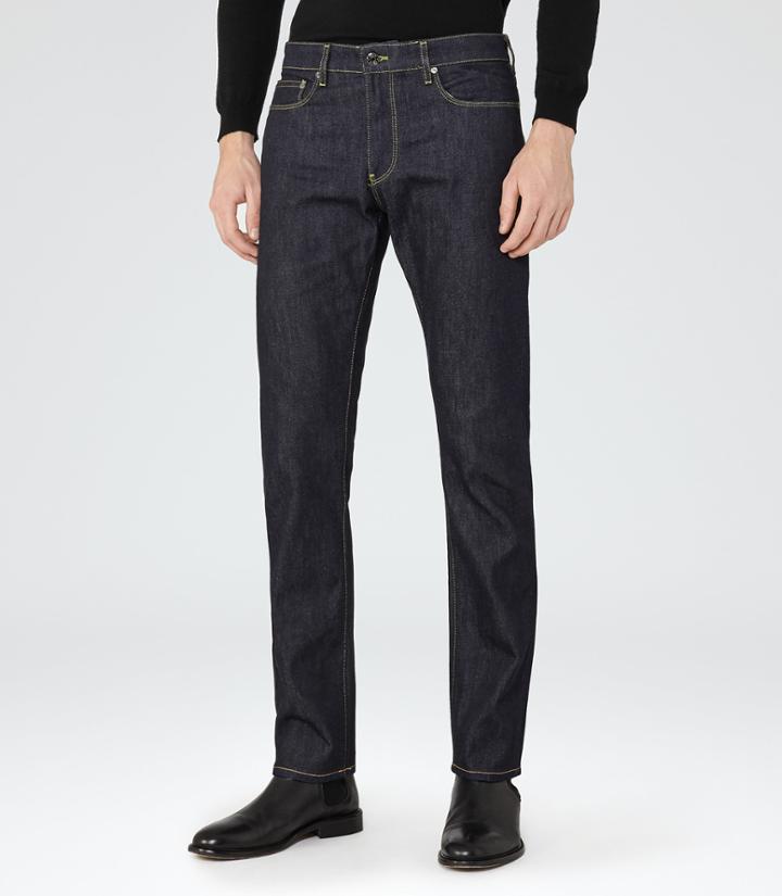 Reiss Rush - Mens Straight Fit Jeans In Blue, Size 30