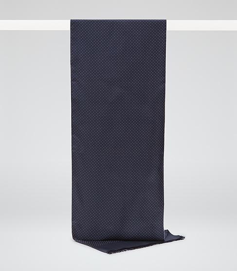 Reiss Giovanni Spotted Silk Scarf
