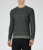 Reiss Tiger - Mens Flecked Jumper In Green, Size S