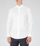 Reiss Wheeler - Mens Slim-fit Shirt In White, Size Xs