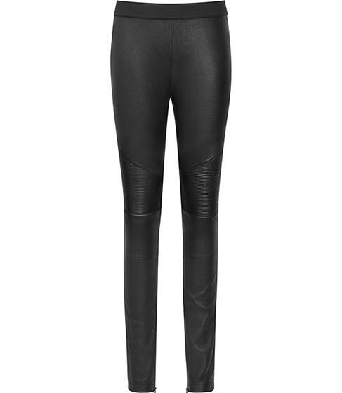 Reiss Felice Leather Biker Leggings