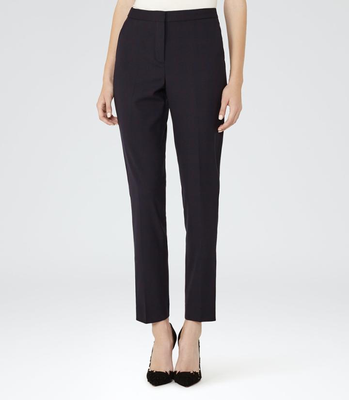 Reiss Tyra Trouser - Womens Slim-leg Trousers In Blue, Size 8