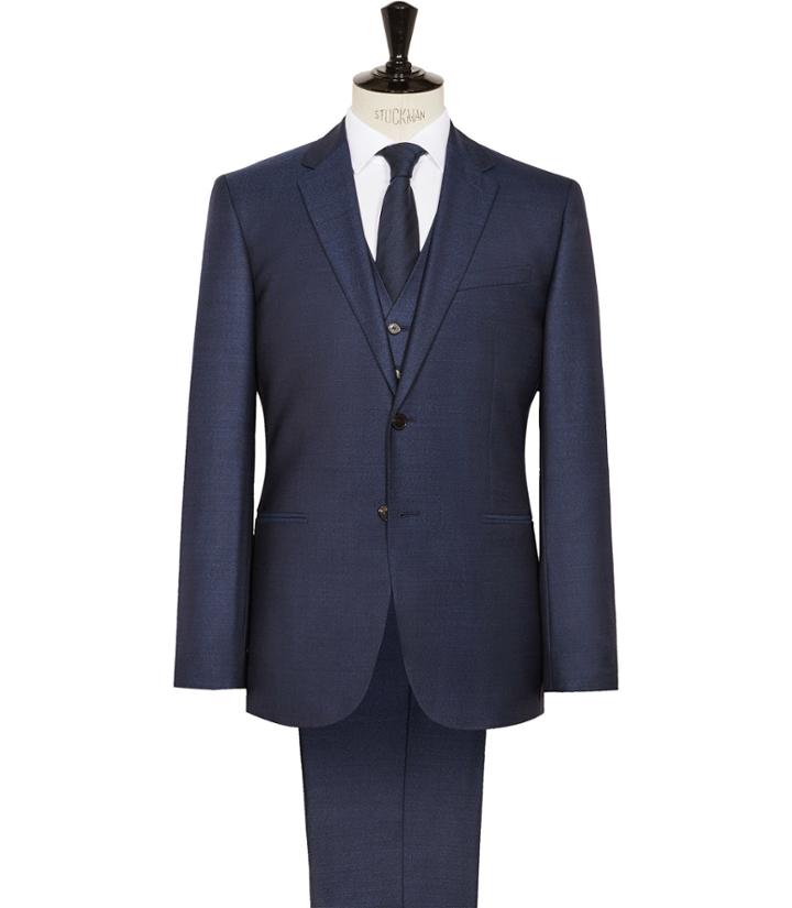 Reiss Fury - Mens Notch Lapel Suit In Blue, Size 36