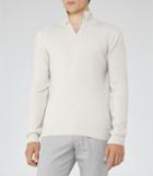 Reiss Amigo - Mens Button Collar Jumper In Brown, Size M