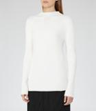 Reiss Poppy - Womens Rib-detail Jumper In White, Size S