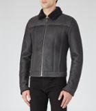 Reiss Phoenix - Mens Shearling Jacket In Grey, Size Xs