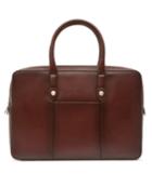 Reiss Louis - Mens Leather Briefcase In Red, Size One Size