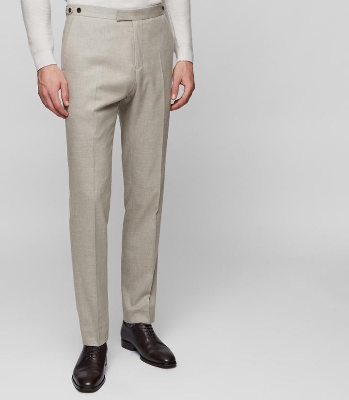 Reiss Paulo T - Tailored Trousers In Brown, Mens, Size 28