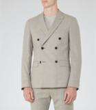 Reiss Lidder B - Mens Double-breasted Blazer In Brown, Size 38