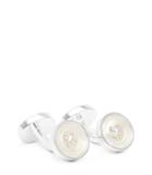Reiss Falcon - Mens Button-effect Cufflinks In Brown, Size One Size