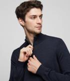 Reiss Whitehall - Merino Zip Jumper In Blue, Mens, Size Xs