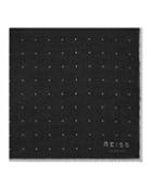 Reiss Pinta - Mens Dotted Wool Pocket Square In Black, Size One Size