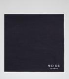 Reiss Marrs - Mens Piped Pocket Square In Blue, Size One Size