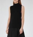 Reiss Finola - Womens Knitted High-neck Top In Black, Size Xs