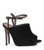 Reiss Rena - Suede Peep-toe Shoes In Black, Womens, Size 6