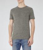 Reiss Barnington - Mens Flecked Crew-neck T-shirt In Green, Size Xs
