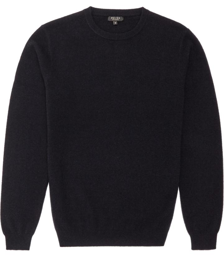 Reiss Hampton - Mens Cashmere Crew-neck Jumper In Blue, Size Xs