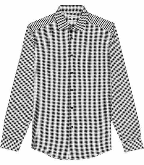 Reiss Onyx Houndstooth Check Shirt