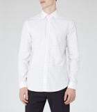 Reiss Spur - Mens Grid Check Shirt In White, Size L