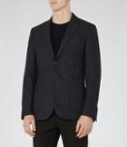 Reiss Basie B - Mens Wool And Silk Blazer In Blue, Size 36