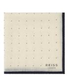 Reiss Cinta - Mens Spotted Pocket Square In White, Size One Size