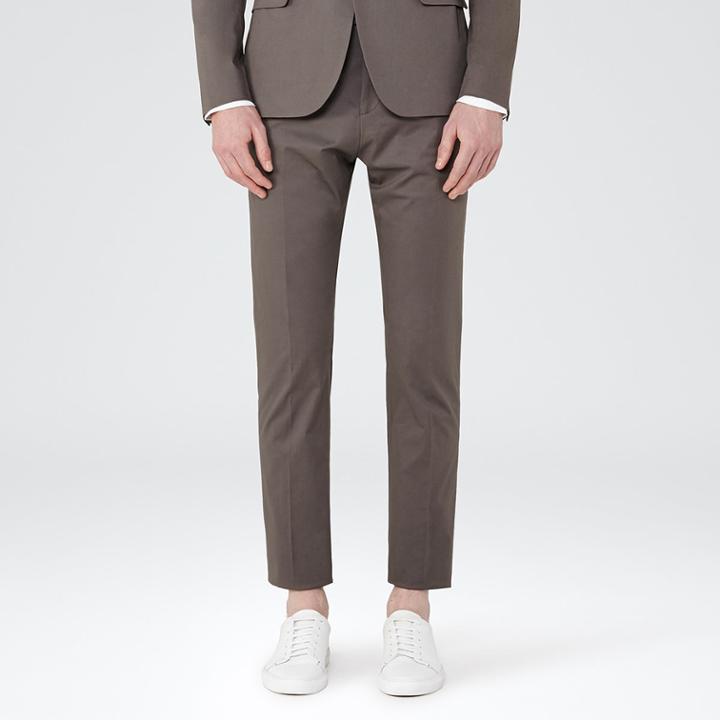 Reiss Statten T - Mens Slim Tailored Trousers In Brown